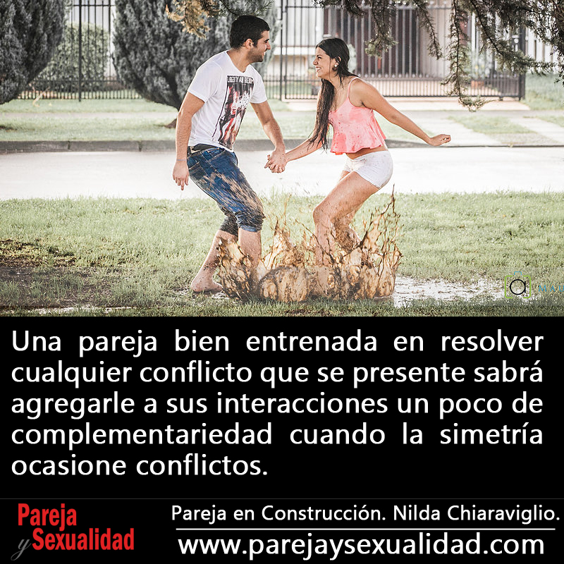 Una pareja bien entrenada en resolver cualquier conflicto. . .Pareja en Construcción. Nilda Chiaraviglio.